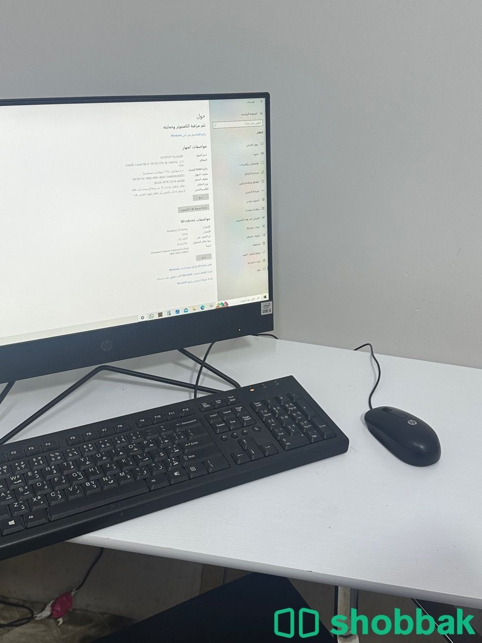 كمبيوتر شامل hp مع مكتب طلاب وكرسي  شباك السعودية