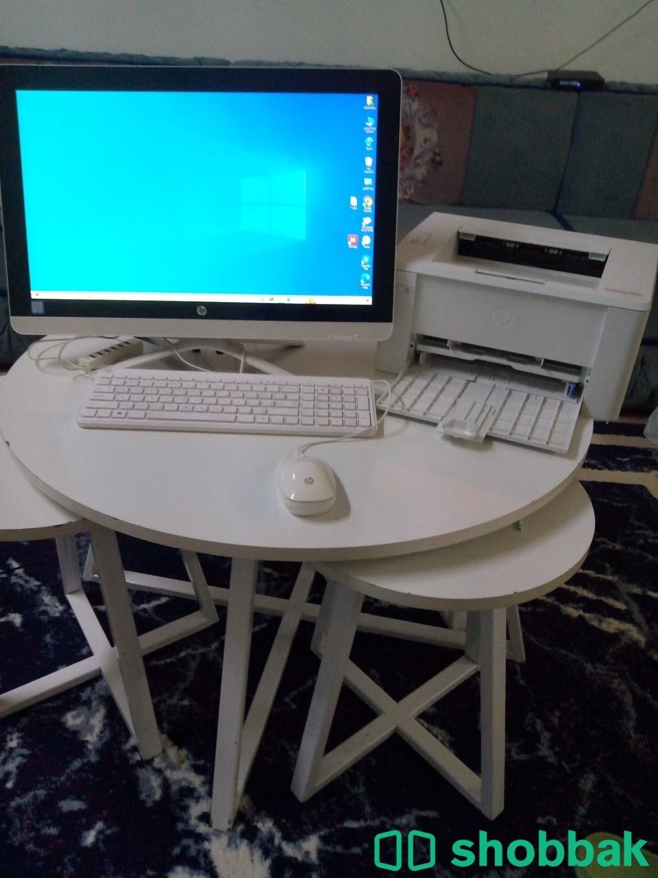 كمبيوتر  مع ملحقاتة وطابعة  Shobbak Saudi Arabia