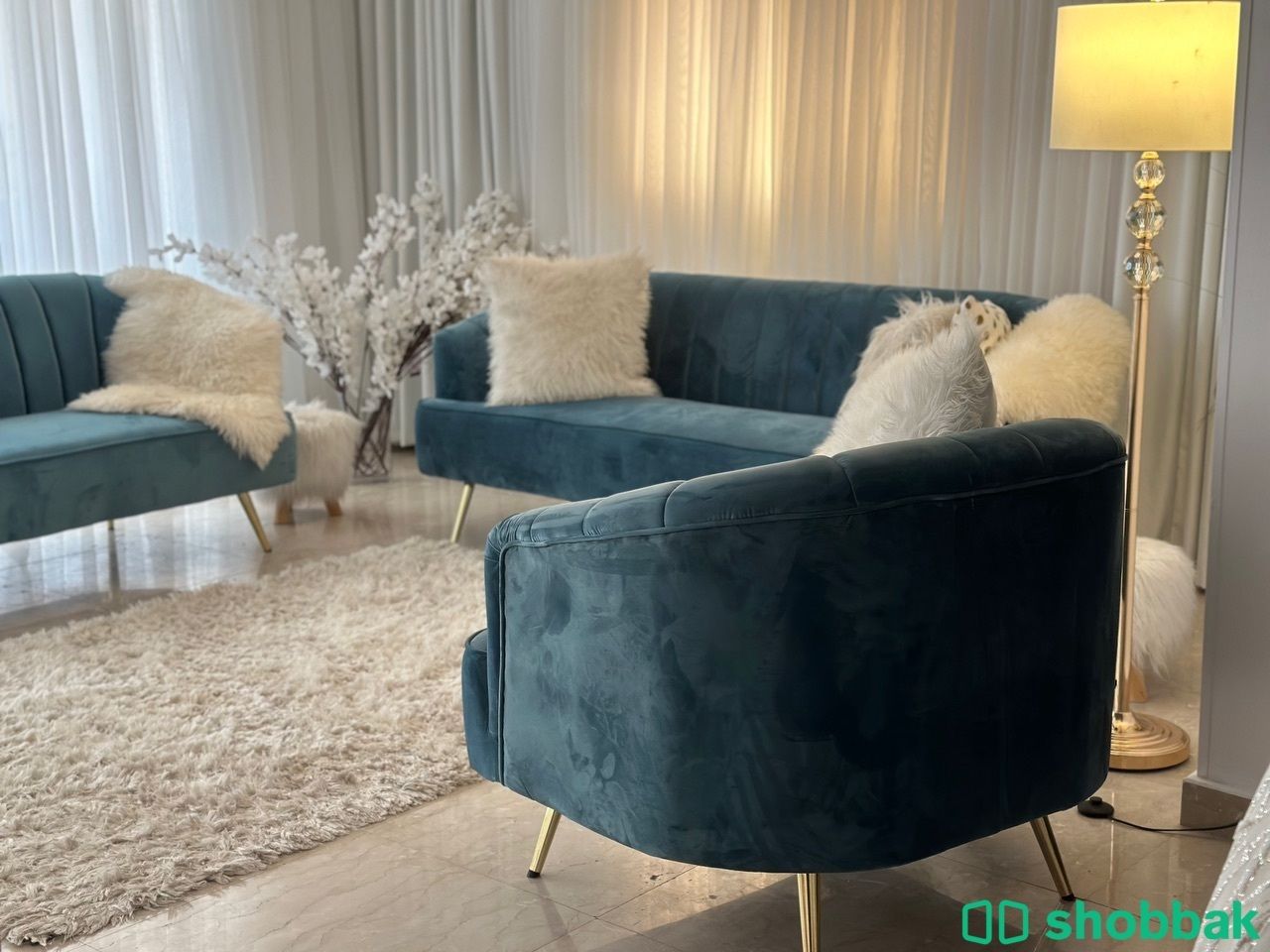 كنب هوم بوكس مخمل ناعم للبيع  شباك السعودية