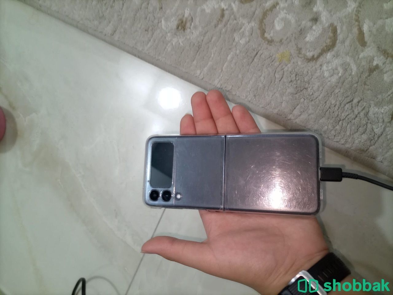 للبيع هاتف سامسونج  Galaxy Z Flip3 5Gاستعمال 3 شهور وا عليه ضمان بن هندي   Shobbak Bahrain