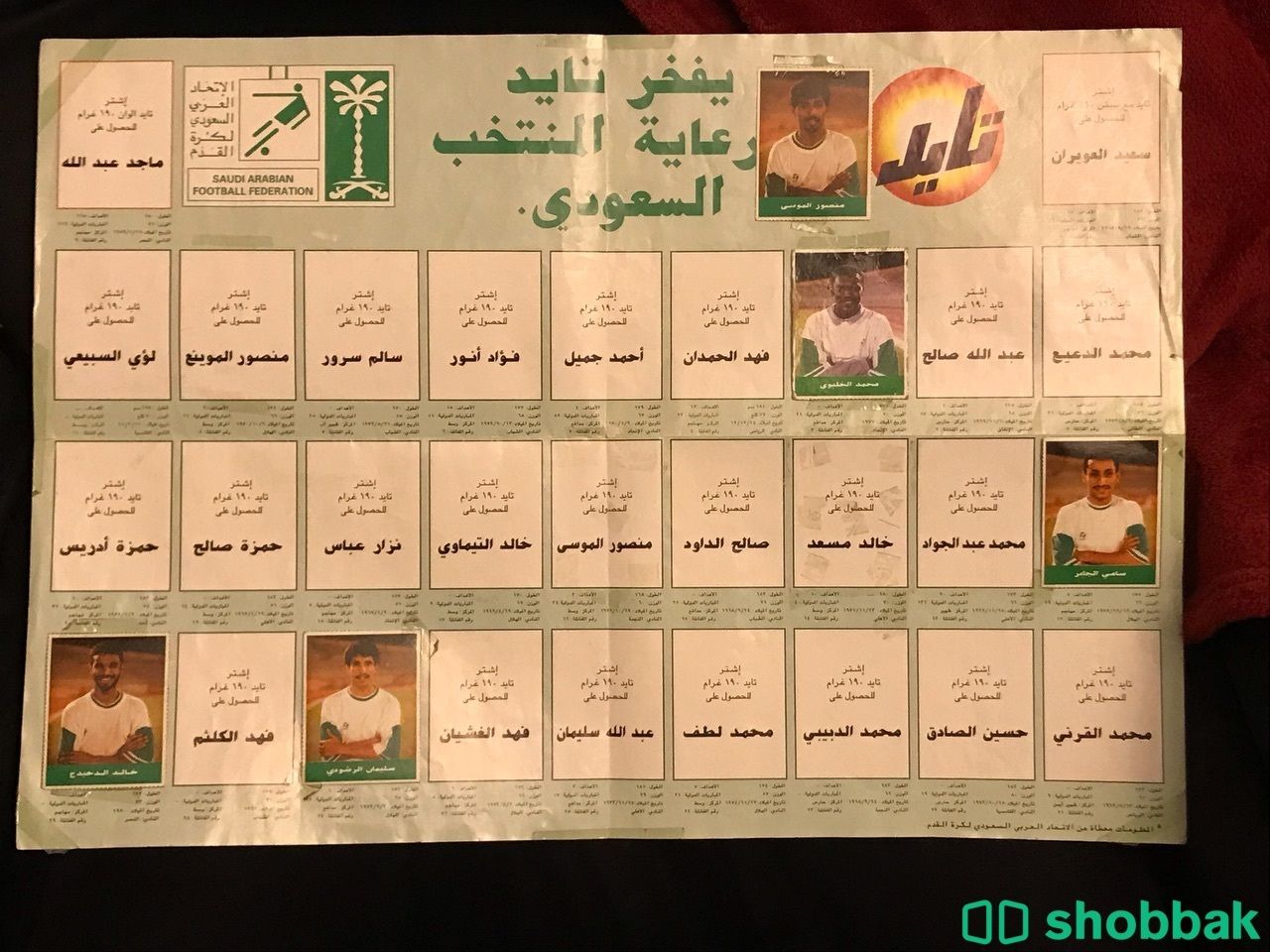 لوحة دعم المنتخب السعودي في كأس العالم عام 94 شباك السعودية