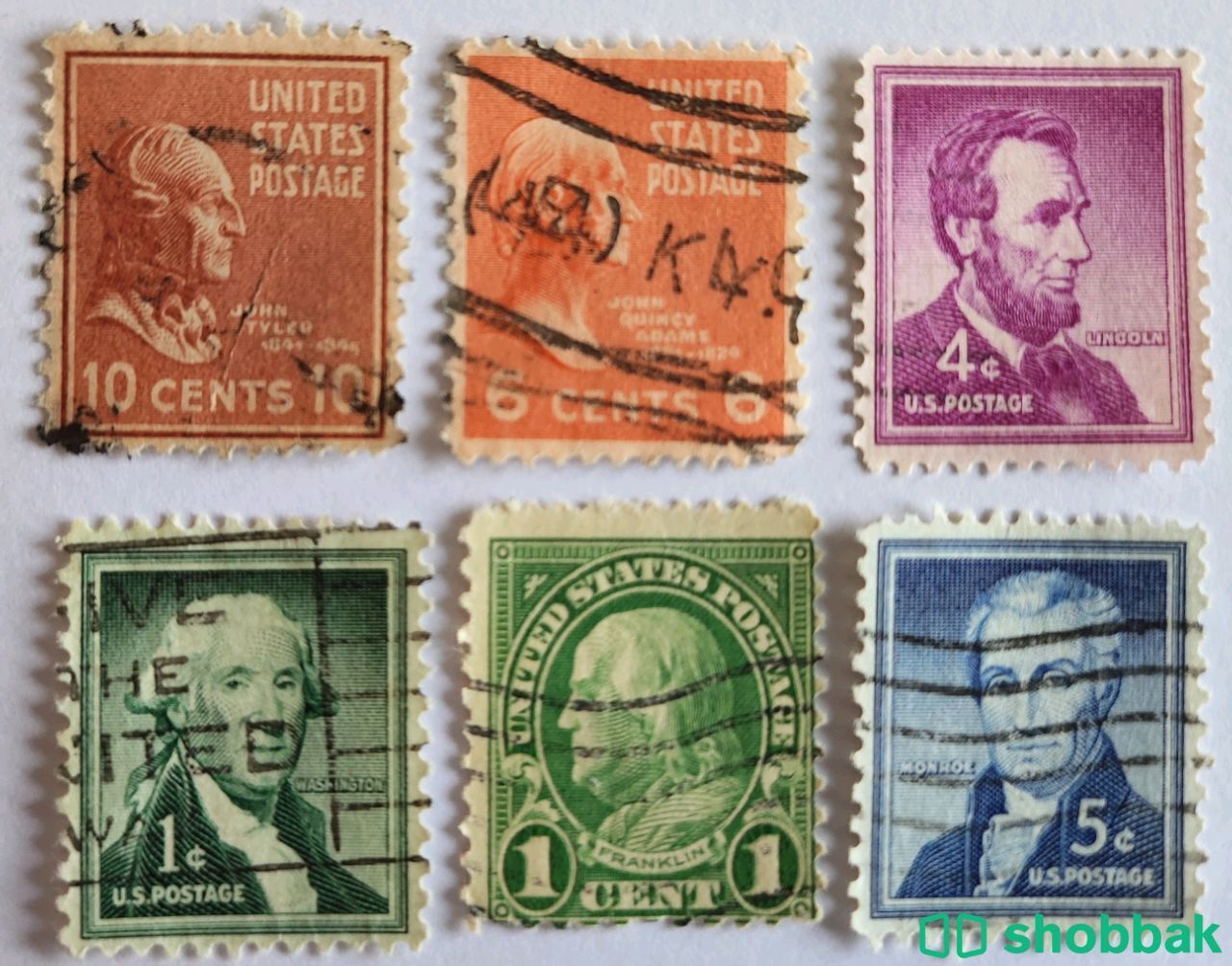 مجموعة طوابع رؤساء امريكا US presidents stamps set Shobbak Saudi Arabia