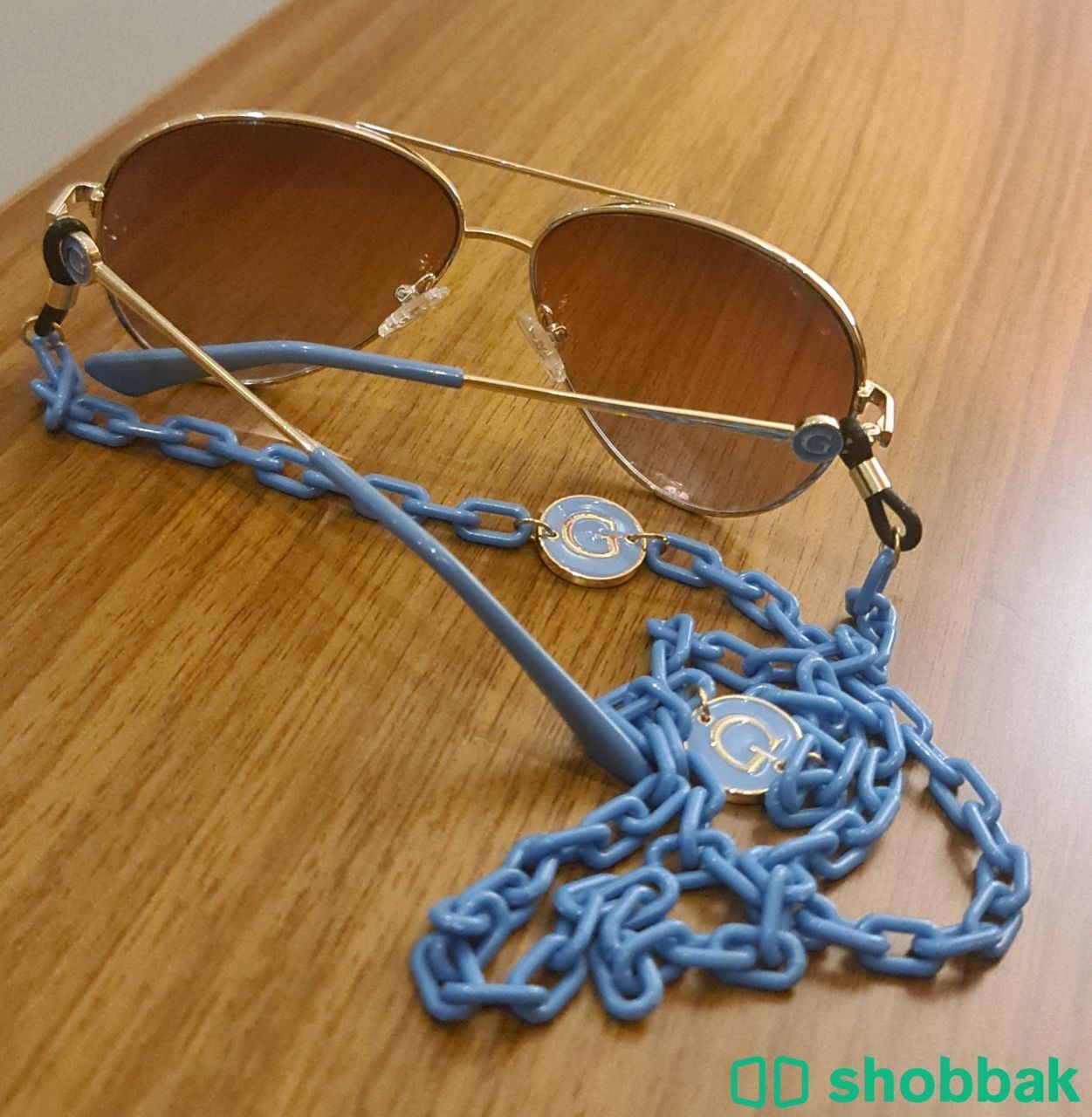 نظاره شمسيه قيس لون أزرق بحري مع سلسلة  شباك السعودية